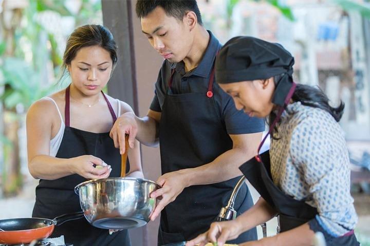 Aula de culinária rural de Siem Reap