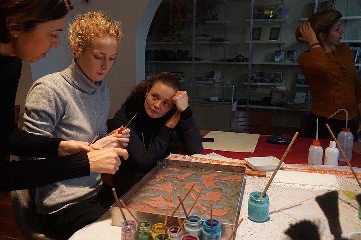 Art of Turkish 'Ebru' Marbling Workshop in Istanbul