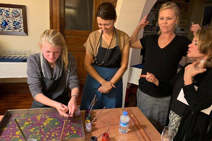 Art of Turkish 'Ebru' Marbling Workshop in Istanbul