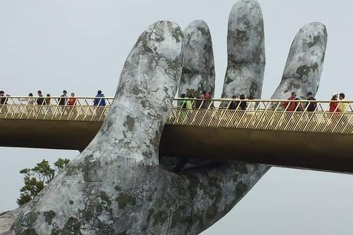 Excursión en tierra Grupo pequeño para visitar Golden Bridge, Dragon Bridge, Marble Mountain