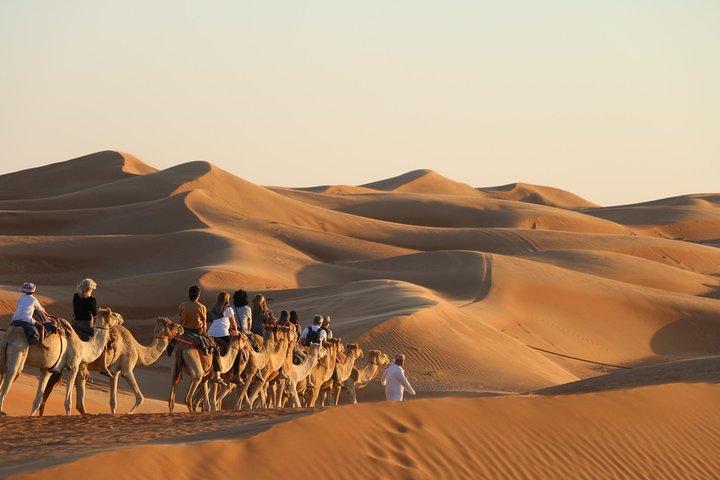 Wahiba Sands Safari con natación Wadi y Camelride