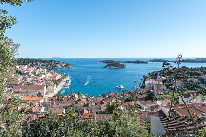 Tour privato di un giorno in barca alle isole di Hvar e Pakleni da Spalato