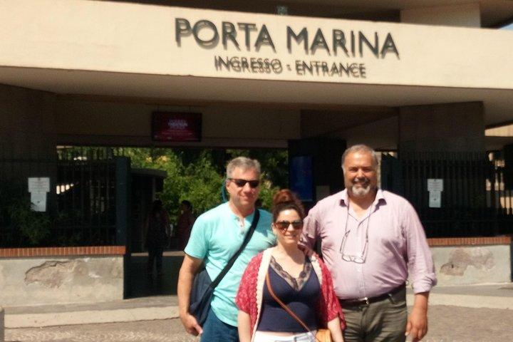 Pompeya y Herculano sin colas con almuerzo y degustación de vinos desde el puerto de Nápoles