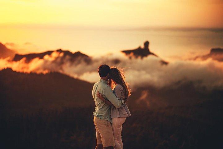 Photoshooting at Roque Nublo, Tejeda
