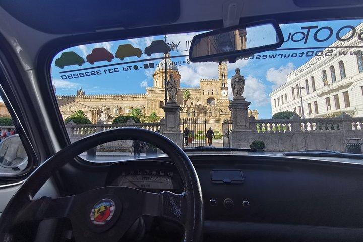 Palerme et Mondello : visite guidée d'une Fiat 500 d'époque