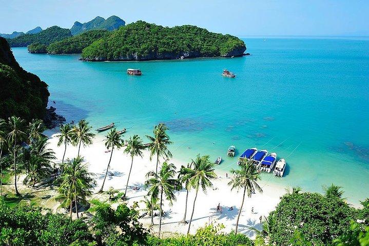 Angthong National Marine Park de lancha com snorkel e caiaque