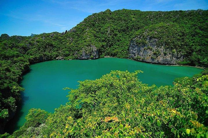 Angthong National Marine Park de lancha com snorkel e caiaque