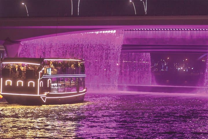 Dubai Luxury Canal Dinner Cruise with Optional Transfer