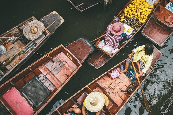 Mercado flutuante de Bangkok Damnoen Saduak e Ayutthaya por estrada (mínimo 2 pessoas)