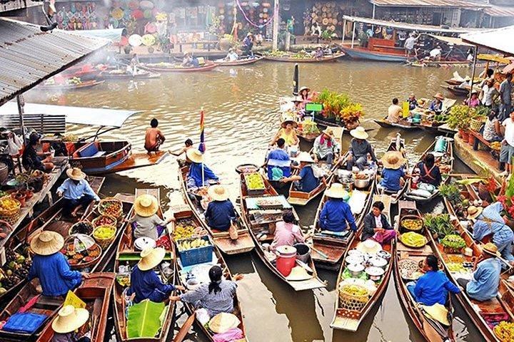 Mercados flotantes de Khlong Lat Mayom & Taling Chan (multilingües)
