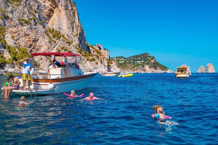 Semi-Private Capri Boat Tour with Snorkeling & Island Visit