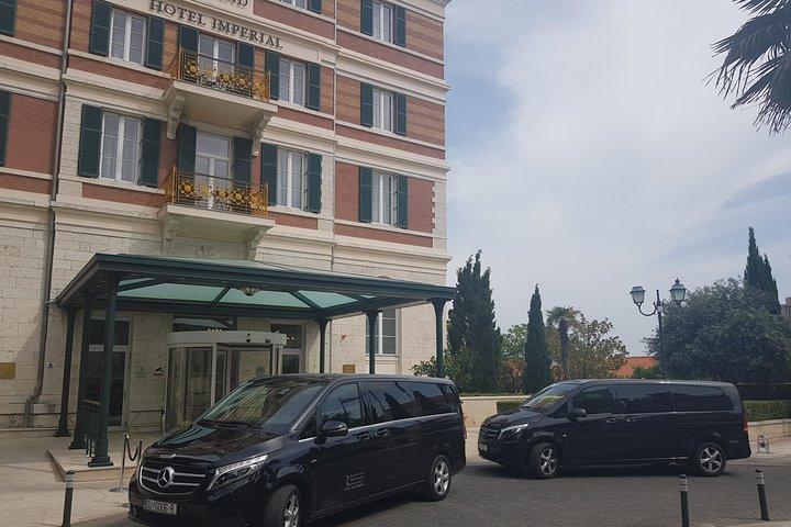 Privat transfer Dubrovnik flygplats till Dubrovnik ACI Marina i Komolac
