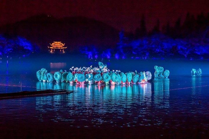 Excursão flexível privada de meio dia em Hangzhou com ingresso VIP para o West Lake Night Show