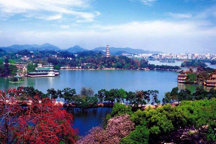 Excursão flexível privada de meio dia em Hangzhou com ingresso VIP para o West Lake Night Show