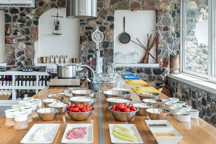 Santorini Clase de cocina con un chef local, Christos