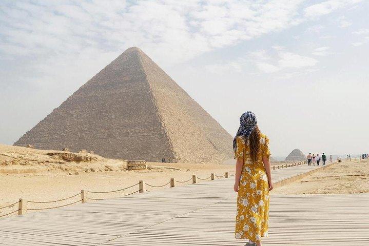 Visite privée d'une demi-journée dans les pyramides de Gizeh au départ du Caire