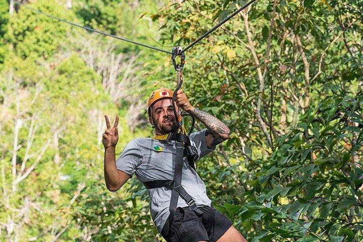 プーケット発ジップライン 18 プラットフォームと ATV アドベンチャー ツアー