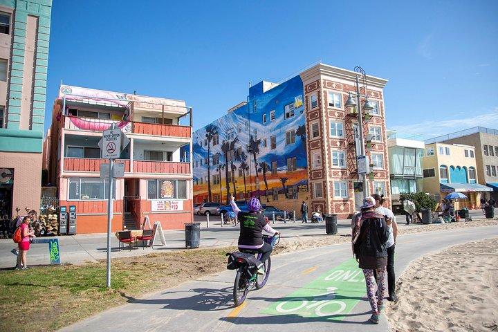 サンタモニカとベニスビーチの小グループ電動自転車ツアー