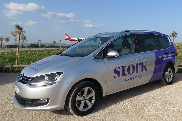 Transfer privado do Aeroporto de Faro para Vilamoura (até 4 pessoas)