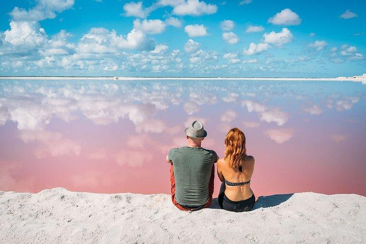 Visite du lac rose au départ de Las Coloradas avec déjeuner et promenade en bateau
