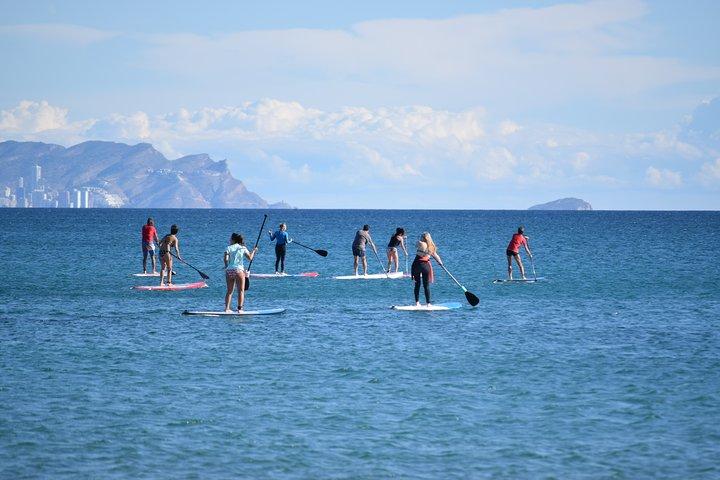 Initiation oder Reise im Stand Up Paddel (SUP) in El Campello (Alicante)