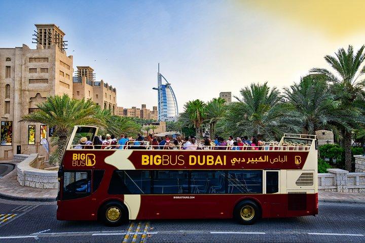 Dubai: Stor bus panoramisk nat tur med åben bus