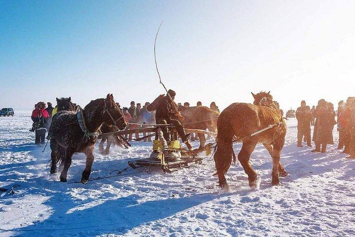 ハルビンからのチャガン湖冬釣りへの2日間のプライベートツアー