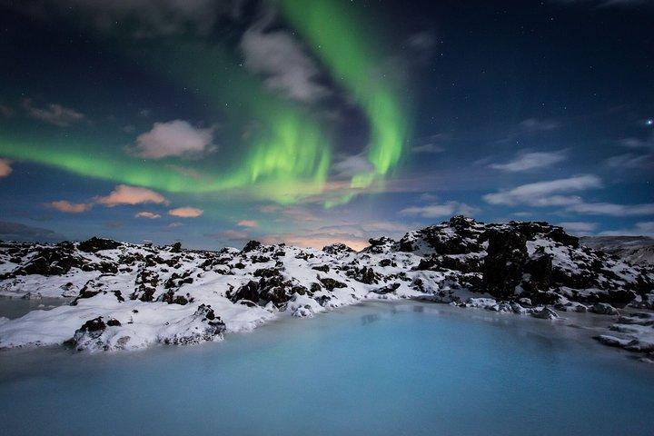 Tour della Laguna Blu e dell'aurora boreale da Reykjavik