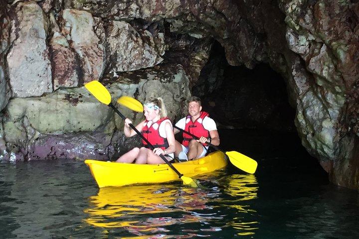 Kajak og snorkeludflugt til Cova Tallada