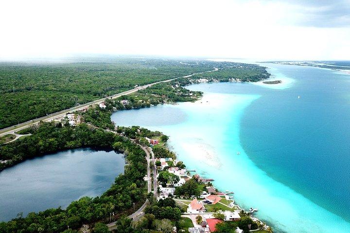 Tour de día completo a BACALAR, Club de Playa, Kayak y un Cenote increíble