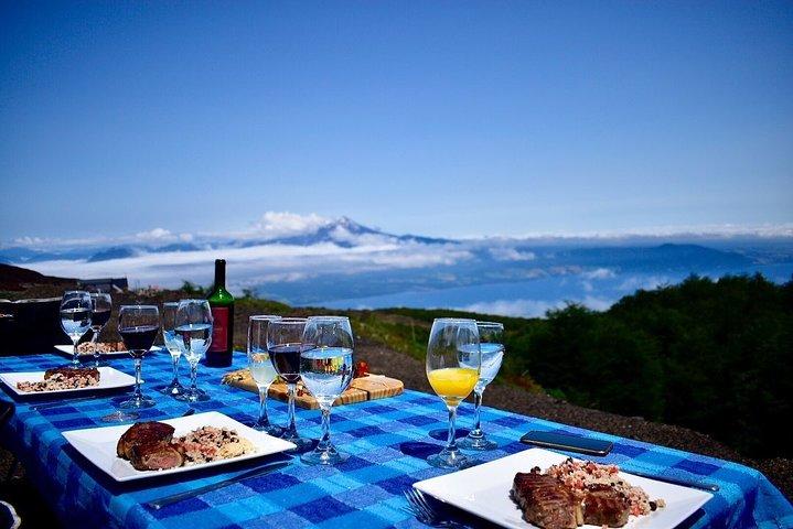 Visite partagée Premium d'une journée complète du volcan Osorno et des chutes Petrohue