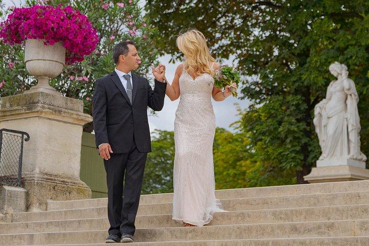 パリルクセンブルグガーデン結婚式誓い写真撮影によるリニューアル式