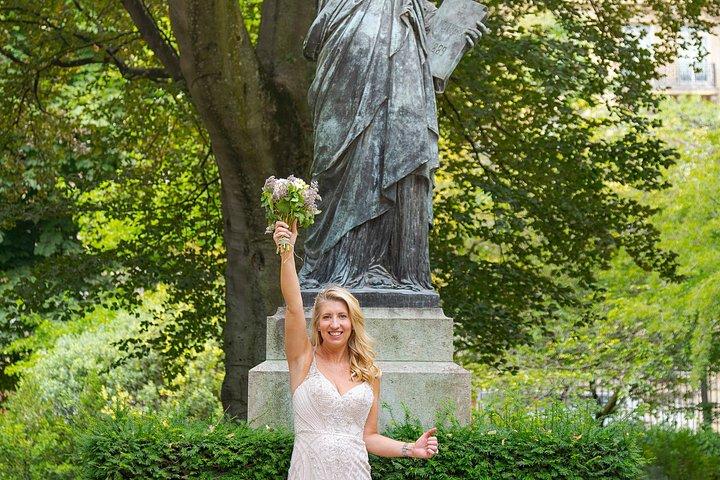 パリルクセンブルグガーデン結婚式誓い写真撮影によるリニューアル式