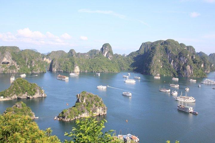 Halong Bay Full Day Cruise trip: kajakken, verrassingsgrot, titopeiland, lunch