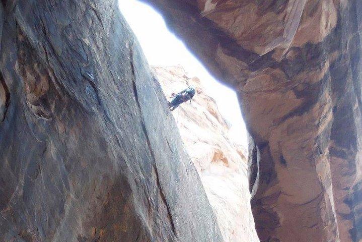 Moab Rappelling Adventure: Medieval Chamber Slot Canyon