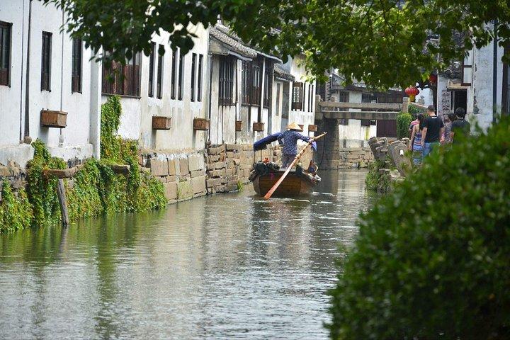 Excursão privada de um dia em Suzhou saindo de Nanjing de trem-bala com opção de entrega