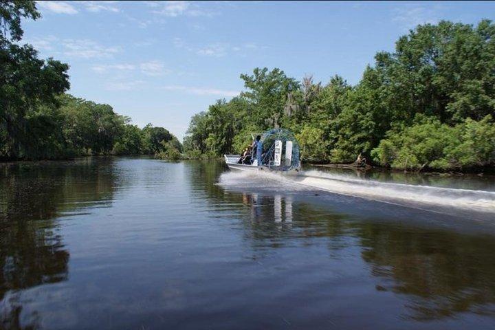 Smågrupps Airboat Swamp Tour med Downtown New Orleans Pickup