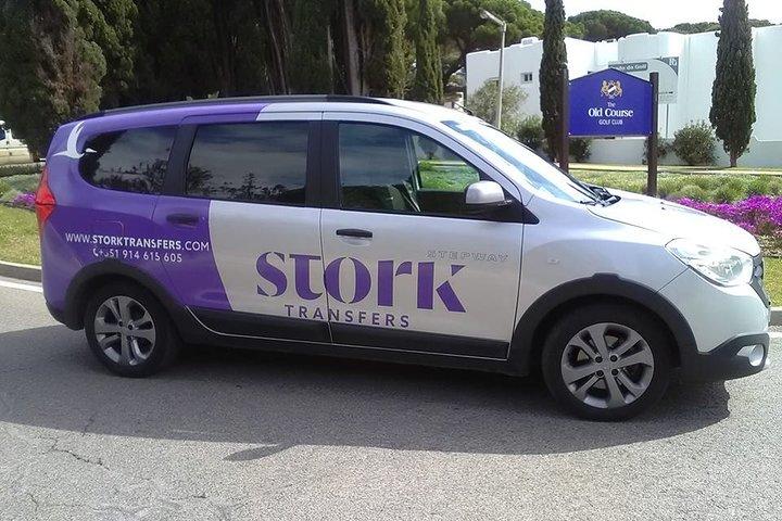 Stork Transfers - Privétransfer van Albufeira naar Faro Airport (maximaal 4 pax)