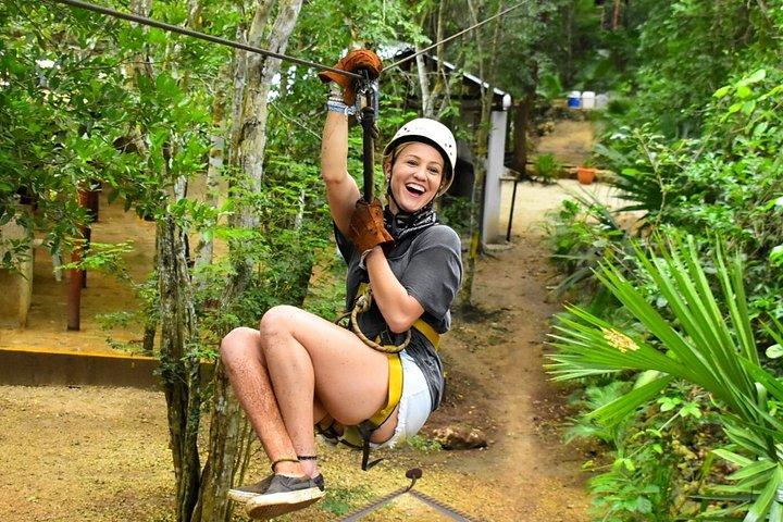 Tour adrenalinico con ATV, Zipline e Cenote da Cancun