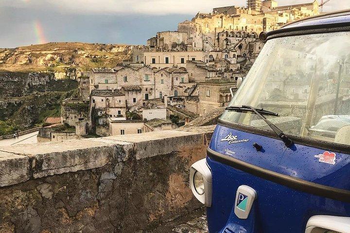 Lang privat panoramisk tur med Ape Calessino i Matera