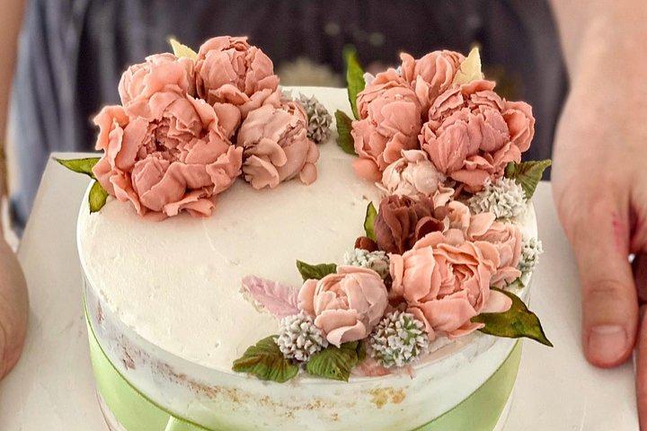 Korean soy cream flower cake ; one day class