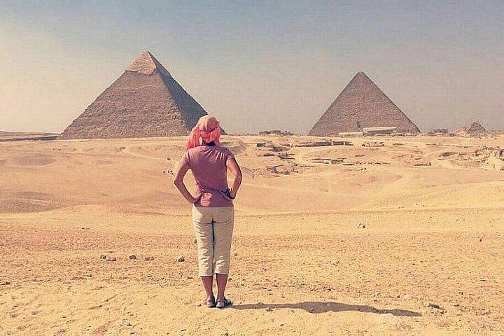 Le Caire: visite guidée privée d'une journée complète aux pyramides de Gizeh, au Sphinx, à Sakkara et à Dahshur