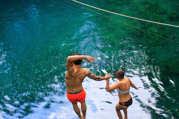 カンクンからのジップラインとセノーテ水泳体験を備えたアドレナリンツアーATVシングル