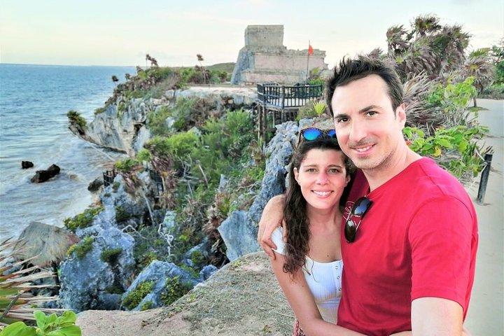 Full-Day Tour 4x1 naar Tulum, Coba, Cenote en Playa del Carmen met lunch