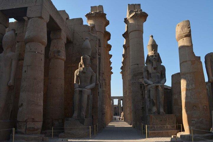 from cairo to Luxor by train to visit west, east banks of luxor and balloon
