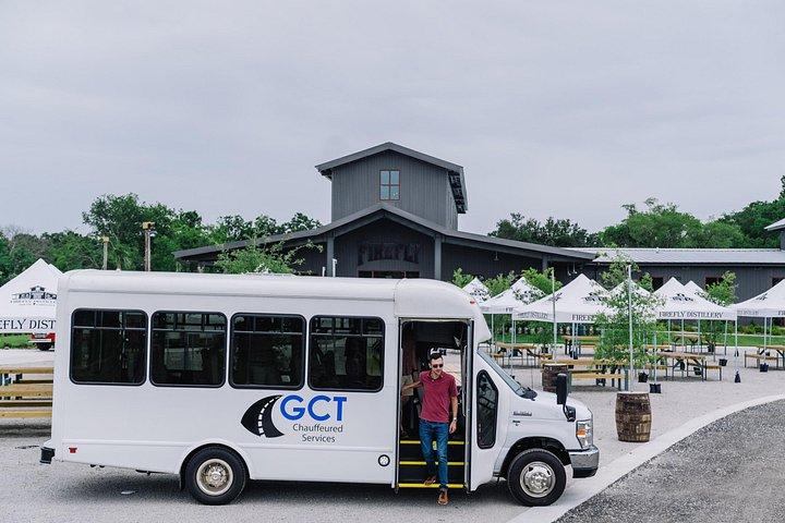 Transporte privado com motorista de luxo de e para destilarias, cervejarias