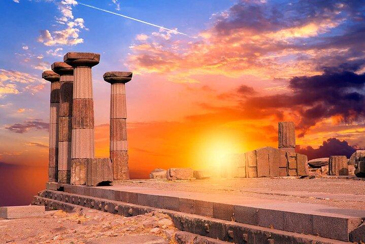 Poseidon-templet solnedgang @ Cape Sounio (og middagstid)