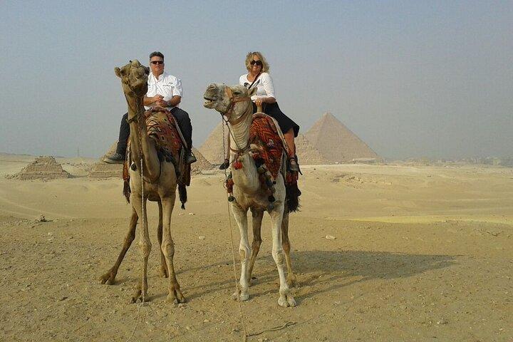 Giza Pyramids, Sphinx, Sakkara & Memphis tour included Camel Ride