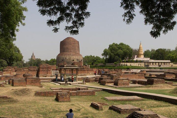 Visite privée d'une journée complète de l'histoire bouddhiste à Sarnath