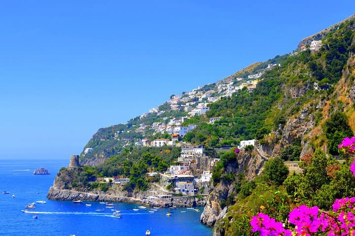 Private Full Day Tour to Pompeii and Amalfi Coast from Rome in Fast Train